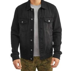 George Men’s Black Button-Up Denim Jacket Size XL 46/48
